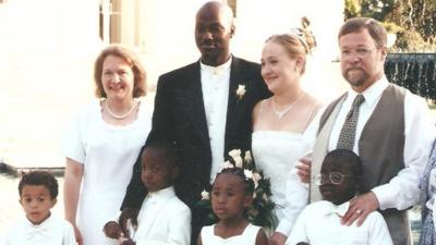 Rachel Dolezal's family on her wedding day in 2000