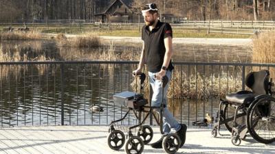 Gert-Jan walking in the park