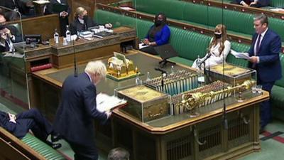 Front benches at PMQs