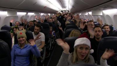 A plane of people