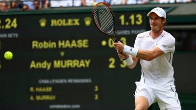 Andy Murray cruises into the third round at Wimbledon at the expense of Robin Haase