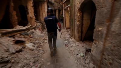 Jeremy Bowen in Aleppo's Old City