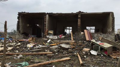 A tornado has killed at least 98 people in China's Jiangsu. The BBC's Robin Brant describes the trail of destruction left behind.