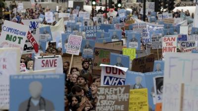 Demonstration against planned NHS changes