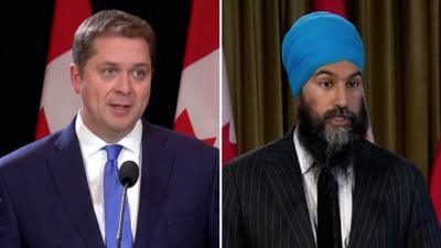 Canada's Conservative and NDP leaders talk priorities for working with Liberal minority government.