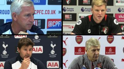 Alan Pardew, Eddie Howe, Mauricio Pochettino and Arsene Wenger