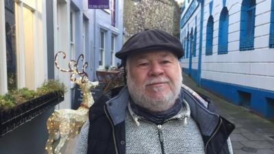 Tour guide Emrys Llewelyn