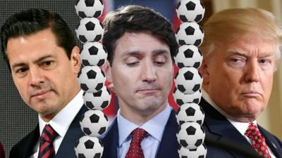 Composite image of Nieto, Trudeau and Trump