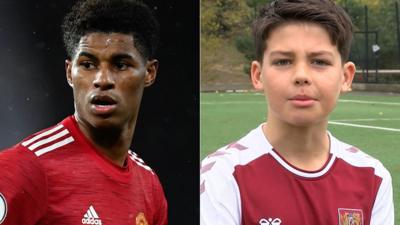 Marcus Rashford and Jack Maltby-Smith