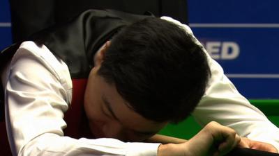 Ding Junhui at the World Snooker Championship