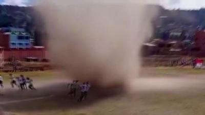 Dust devil in Bolivia