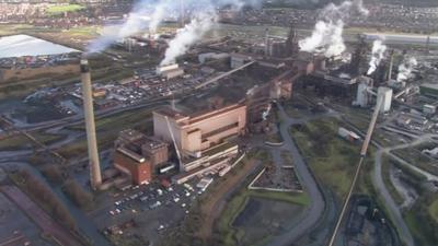 Tata steelworks in Port Talbot