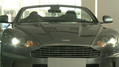 Aston Martin in showroom