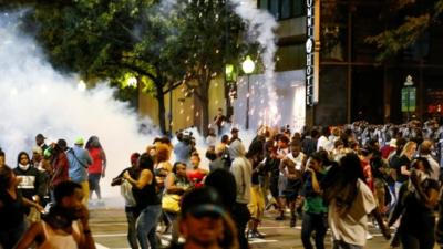 Protesters on streets of Charlotte, North Carolina