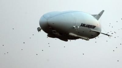 Airlander 10 in the sky