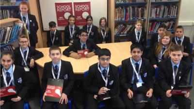 School Reporters from Pedmore Technology College in Stourbridge.