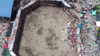 Bullfighting arena in central Colombia