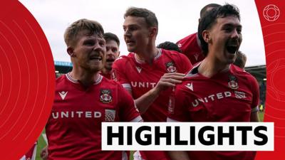 Tom O'Connor celebrating scoring the winner with teammates