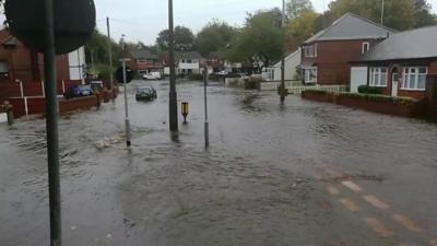 Flooding in Tipton