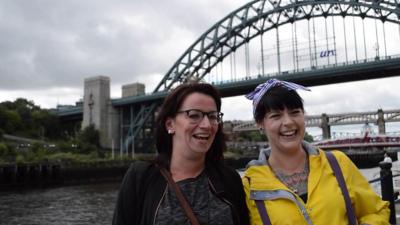 Women at Tyne Bridge