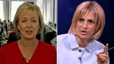 Tory MP Andrea Leadsom and Emily Maitlis