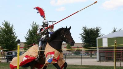 Sarah Hay in jousting competition