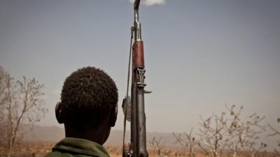 rebel fighter in Sudan