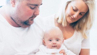 Justin, Emma and their daughter Mia