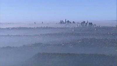 Sydney under smoke