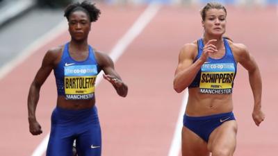 Dafne Schippers wins the women's 100m