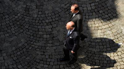 French President, Francois Hollande, and French Interior Minister, Bernard Cazeneuve