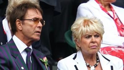 Sir Cliff Richard and Gloria Hunniford at Wimbledon