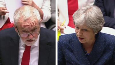 Jeremy Corbyn and Theresa May