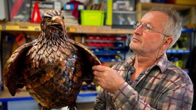 Colin uses waste metal to create stunning ornaments