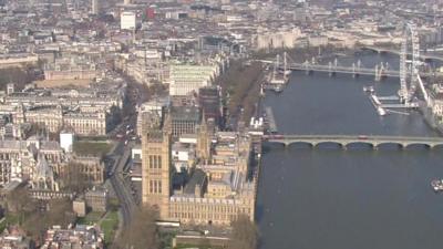 Aerial view of London