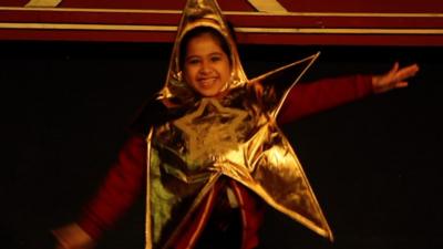 A pupil in the school nativity