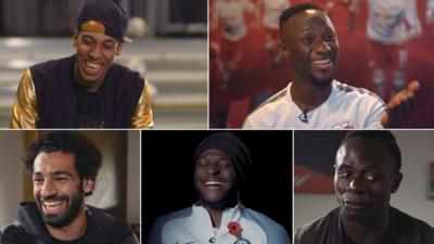 Pierre-Emerick Aubameyang, Naby Keita, Mohamed Salah, Victor Moses and Sadio Mane