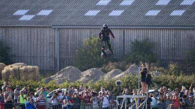 Franky Zapata takes-off on Thursday