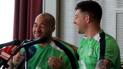 Republic of Ireland goalkeepers Darren Randolph and Keiren Westwood