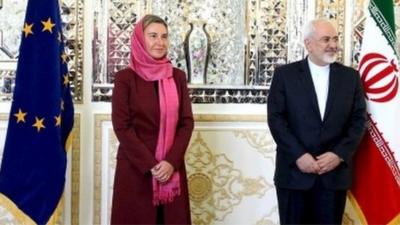 Federica Mogherini and Mohammad Javad Zarif