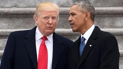 Donald Trump and Barack Obama