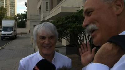 Bernie Ecclestone and Chase Carey