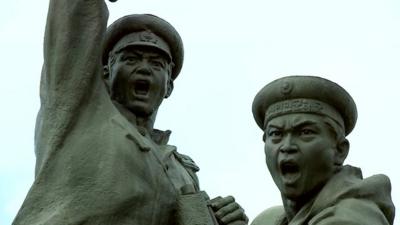 A North Korean war memorial