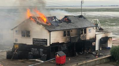 Fire at fishmongers