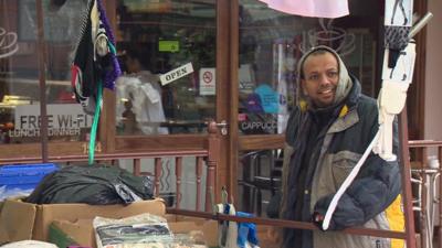 A trader at Walthamstow Market