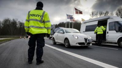 Border police checks at Danish border