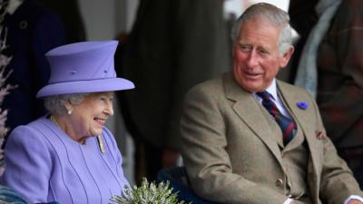 King Charles with his mother