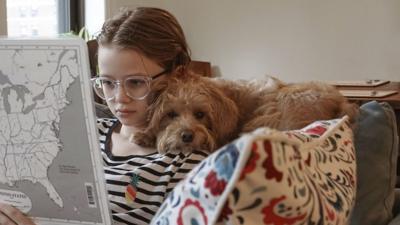 Girl with dog