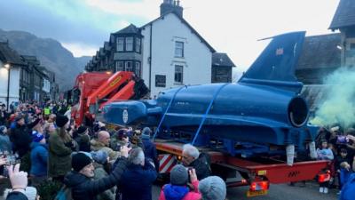 Donald Campbell's Bluebird craft in Coniston