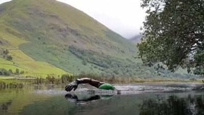 Matt Williams swam 14 lakes over 10 days and hiked between them.